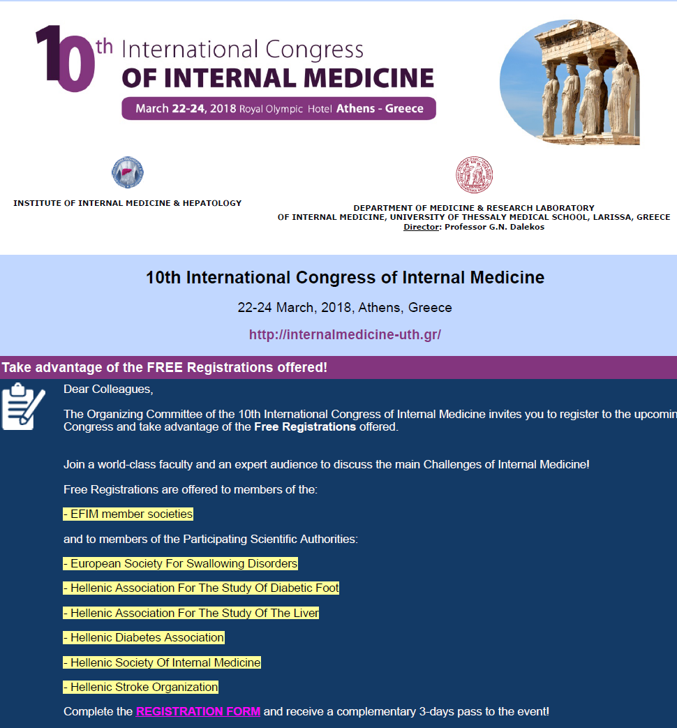 10th International Congress of Internal Medicine