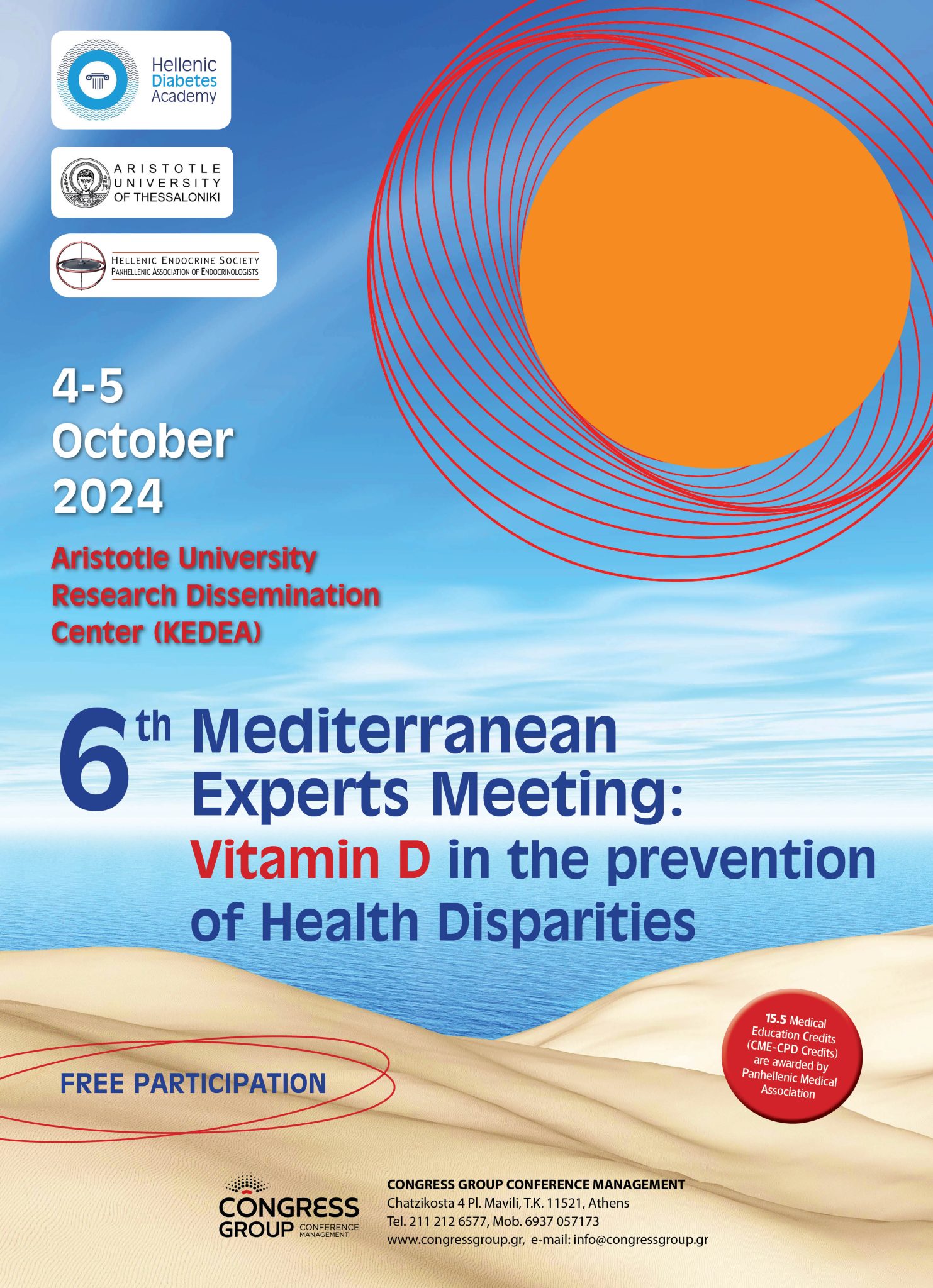 6th Mediterranean Experts Meeting: Vitamin D in the prevention of Health Disparities